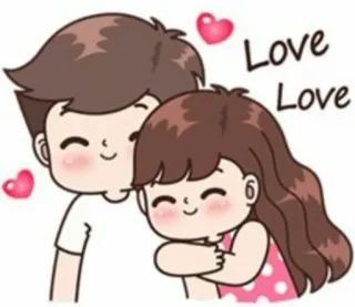 🥰 Love Love 爱, 情侣, 浪漫, 可爱, 卡通 whatsapp sticker
