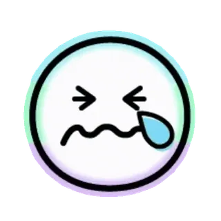🤗 Emoji, Triste, Pleurs, Larme, Émotion whatsapp sticker