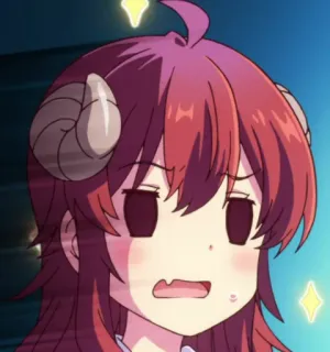 🥺 Anime, Demone, Corna, Cartone animato, Personaggio, Kawaii telegram sticker