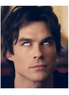😐 Damon Salvatore The Vampire Diaries TVD, vampiro, umorismo, divertente, personaggio, Ian Somerhalder telegram sticker