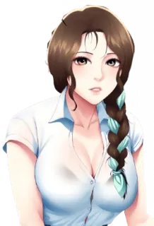 😊 动漫, 女孩, 辫子, 女人, 角色 telegram sticker