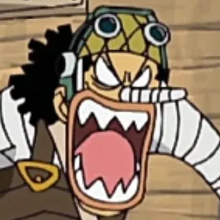😡 Usopp One Piece Anime, Desenho animado, Mangá, One Piece, Usopp telegram sticker