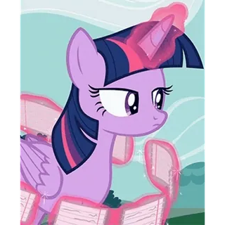 ❤️ Twilight Sparkle My Little Pony Pony, Cartoon, Tier, Magie, Lila, Twilight Sparkle telegram sticker