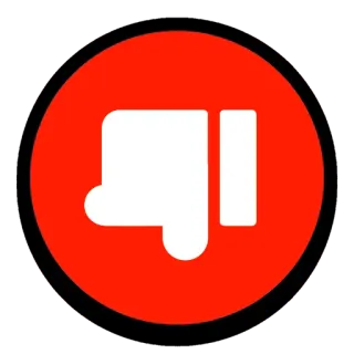 👎 Tidak suka, Negatif, Tidak, Menolak, Tidak setuju whatsapp sticker