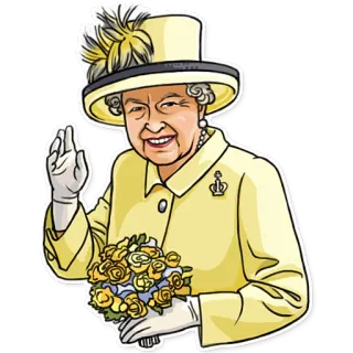 👋 Queen Elizabeth II reina, isabel, monarca, real, gran bretaña telegram sticker