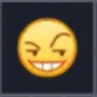 😁 Emoji, Senyum sinis, Sarkastik, Ekspresi telegram sticker