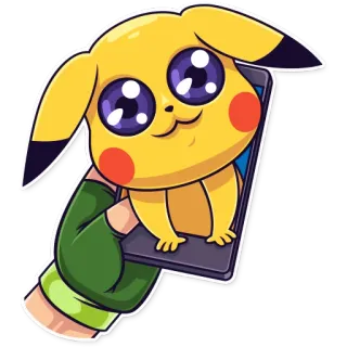🥺 Pikachu покемон, аниме, милый, мультфильм telegram sticker
