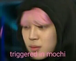 😒 triggered in mochi meme, triggered, mochi, expression, funny, reaction telegram sticker