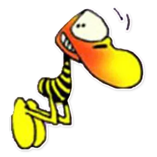 😅 desenho animado, pato, humor, engraçado, amarelo, laranja, pássaro telegram sticker