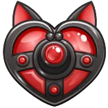 ❤️ corazón, orejas de gato, rojo, negro, pegatina whatsapp sticker