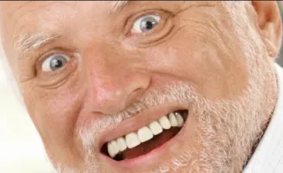 😀 Hide the Pain Harold meme, Harold, stock photo, pain, funny, internet telegram sticker