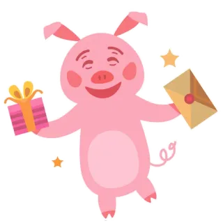 Pig year @stickersb2b whatsapp stickers