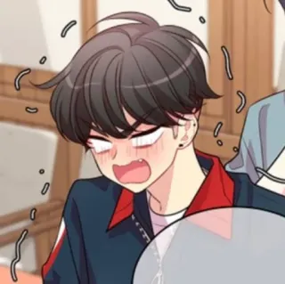 😳 อนิเมะ, การ์ตูน, ตกใจ, มังฮวา, เด็กผู้ชาย telegram sticker