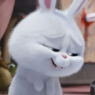 😍 Snowball The Secret Life of Pets кролик, заяц, животное, милый, питомец, мультик, анимированный telegram sticker