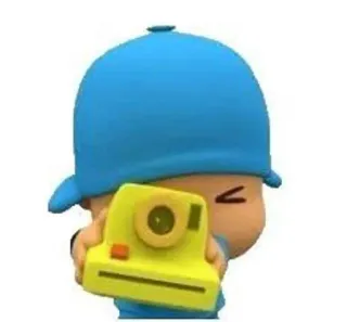 ☀️ Pocoyo Мультфильм, Милый, Желтая камера, Ребенок, Анимация telegram sticker