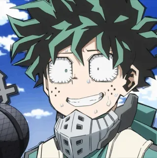 🥦 Izuku Midoriya My Hero Academia 애니메이션, 만화, 나의 히어로 아카데미아, 미도리야 이즈쿠, 데쿠 telegram sticker
