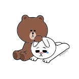 Brown & Cony🐻🐰-@MochaStickers whatsapp stickers