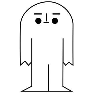 🙎‍♂️ минимализм, персонаж, абстракция, белый, контур, простой telegram sticker