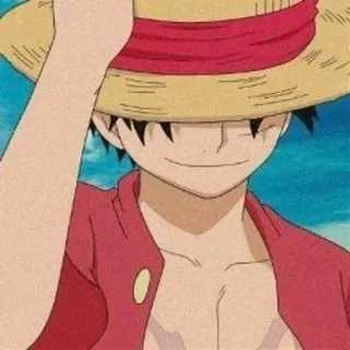 🖤 Monkey D. Luffy One Piece Anime, One Piece, Monkey D. Luffy, Strohhut, Manga, Pirat, Cartoon telegram sticker