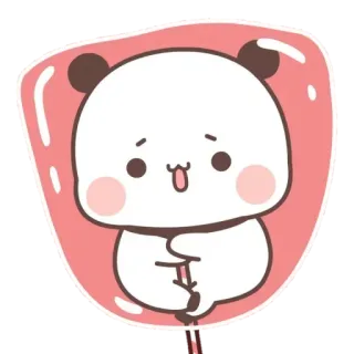 🐼 милый, панда, мультик, животное, каваий, стикер telegram sticker