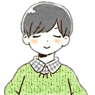 🌨 Anime, Kartun, Anak laki-laki, Lucu, Sweater, Ilustrasi telegram sticker