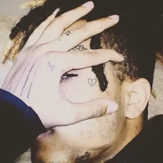 😐 XXXTentacion loyalty musique, rappeur, artiste, chanteur telegram sticker