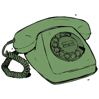 📞 telefone, telefone antigo, telefone de disco, telefone vintage, retrô, comunicação telegram sticker