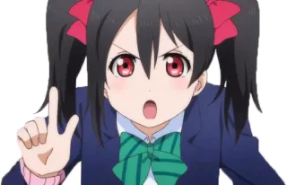 ☝ Nico Yazawa Love Live! Anime, Idol, Scolara, Kawaii, Personaggio, Nico Yazawa, Love Live telegram sticker