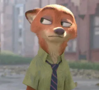 📍 Nick Wilde Zootopia ニック・ワイルド, ズートピア, キツネ, アニメ, ディズニー, アニメーション telegram sticker