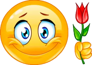 🌹 emoji, flower, smile, happy, tulip, blushing whatsapp sticker