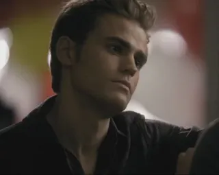 😐 Stefan Salvatore The Vampire Diaries wampir, aktor, mężczyzna, portret, serial telegram sticker