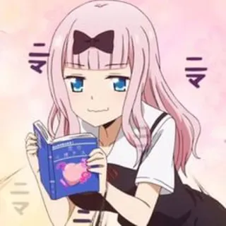 💖 Chika Fujiwara Kaguya-sama: Love Is War Аниме, Чика Фудзивара, Госпожа Кагуя: в любви как на войне, Каваий, Милый, Манга, Мультфильм telegram sticker