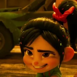 ✨ Vanellope von Schweetz Wreck-It Ralph Vanellope, Les Mondes de Ralph, Disney, Personnage, Film, Dessin animé telegram sticker