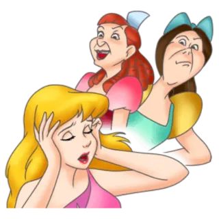 👭 Cinderella Cinderella, Stiefschwestern, Cartoon, Disney telegram sticker
