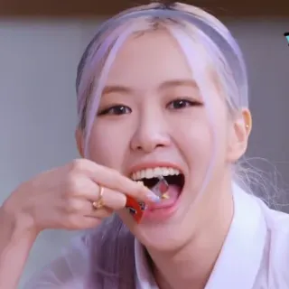 🍕 Rose Роза, K-Pop, Еда, Человек, Женщина, Улыбка telegram sticker