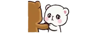 🧸 bear, cartoon, sad, cute, milk and mocha telegram sticker