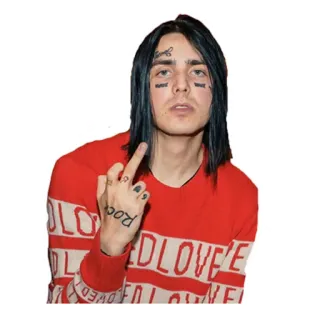 😶 Rock middle finger, gesture, offensive, rock, music, tattoo whatsapp sticker