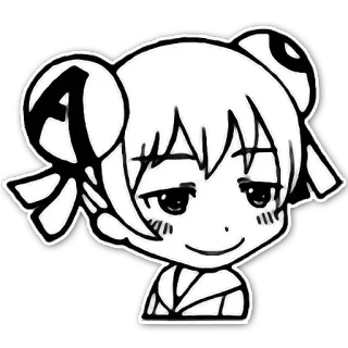 😏 Anime, Cartoon, Sticker, Süß, Illustration, Manga telegram sticker
