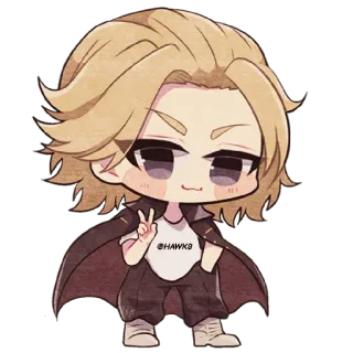 ✌️ @HAWK8 Anime, Manga, Chibi, Phim hoạt hình, Nhân vật, Fanart, Biểu tượng hòa bình telegram sticker