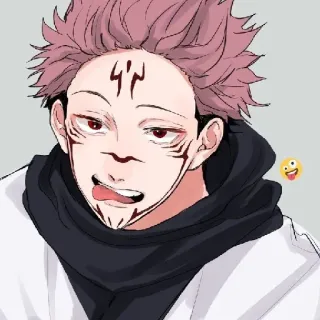 🤪 Ryomen Sukuna Jujutsu Kaisen Anime, Mangá, Sukuna, Jujutsu Kaisen, Espírito Amaldiçoado, Marcas faciais telegram sticker