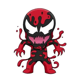 😡 Carnage Carnage, Marvel, simbiot, supervillain, komik, antihero, penjahat telegram sticker