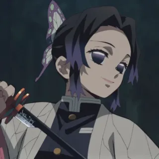 🦋 Shinobu Kocho Demon Slayer Аниме, Demon Slayer, Шинобу Кочо, Бабочка, Меч, Аниме девушка, Персонаж telegram sticker