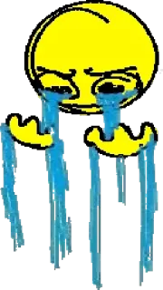 😭 płacz, smutny, emocjonalny, łzy, kreskówka telegram sticker