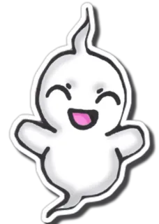 👻 幽灵, 可爱, 恐怖, 万圣节, 贴纸, 卡通 telegram sticker