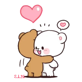 🤗 LIE orso, amore, cuore, carino, cartone animato telegram sticker