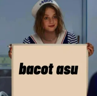 🔭 bacot asu text, meme, expression, indonesian telegram sticker