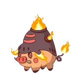 🚨 maiale, fuoco, cartone animato, animale, fiamma, elmetto, personaggio, fantasy telegram sticker