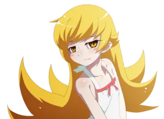 😒 Shinobu Oshino Monogatari 애니메이션, 여자, 뱀파이어, 귀여운, 오시노 시노부 telegram sticker