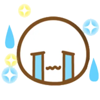 😭 chorando, lágrimas, triste, emoção, adesivo, emoji whatsapp sticker