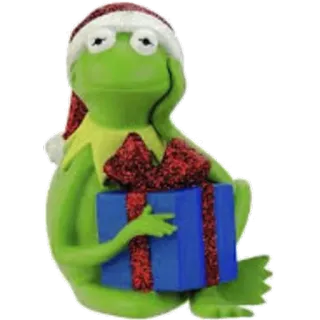 🎄 Kermit 커밋, 크리스마스, 선물, 휴일, 머펫, 만화 telegram sticker